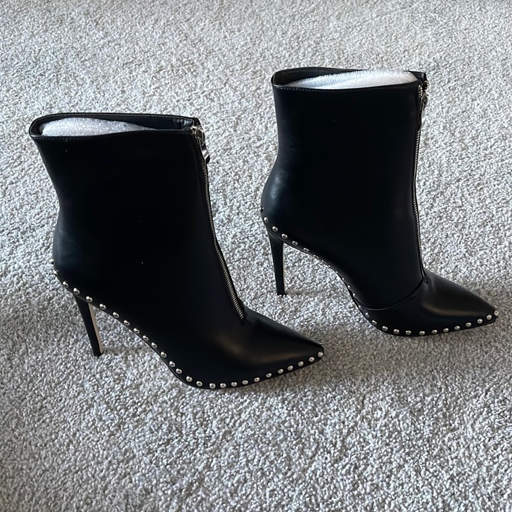 New Black studded booties (Size 10)